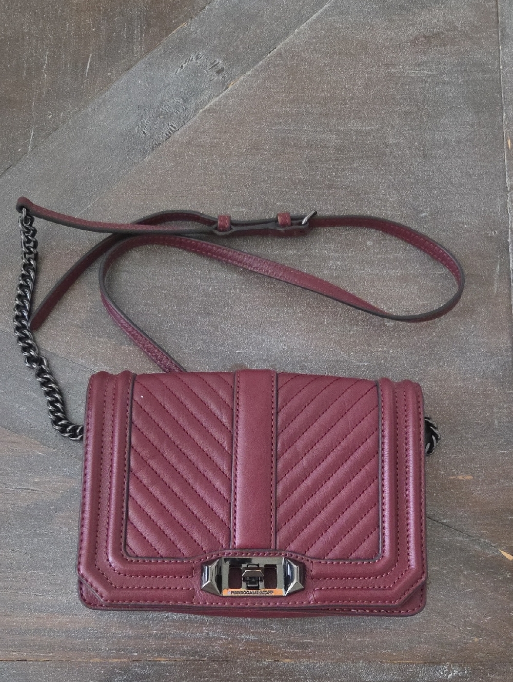 Rebecca Minkoff Quilted Burgundy Crossbody